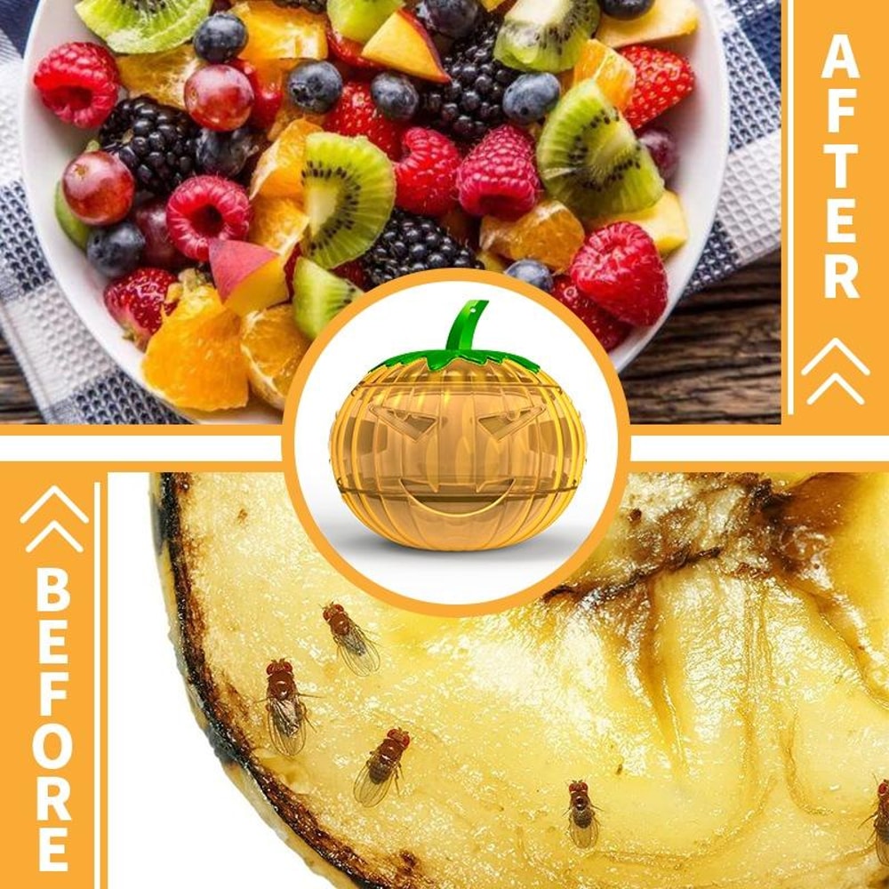 Pumpkin Fruit Fly Trap Reusable Fruit Fly Trap For Kitchen Safe Non Toxic Insect Control 4