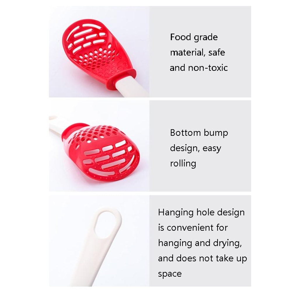Multifunctional Cooking Spoon Garlic Grinder And Draining Spoon 2