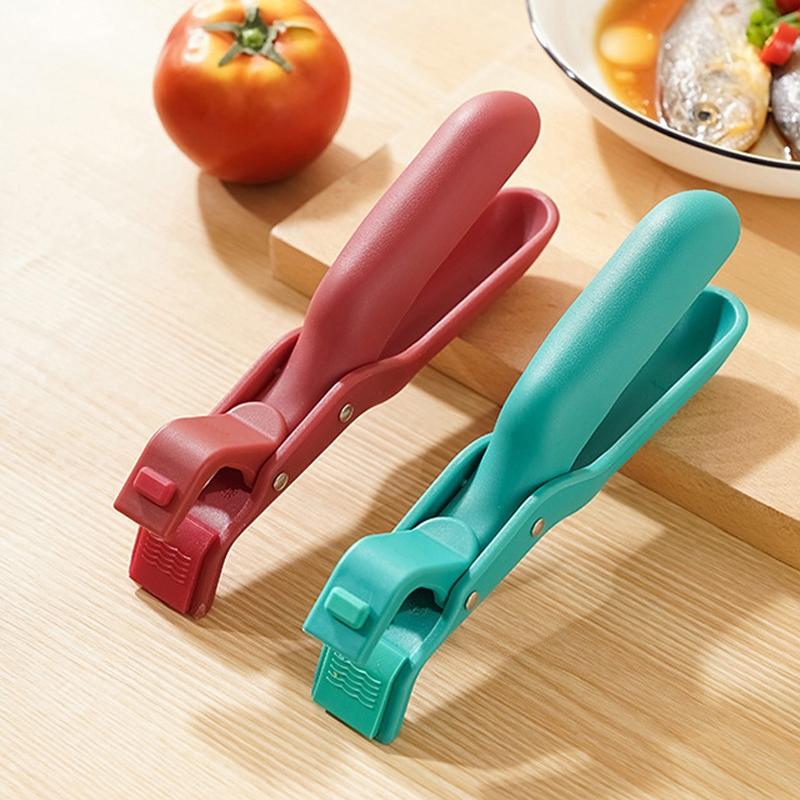 Rose Red Hot Plate Gripper AntiScald Bowl Clip Silicone Plate Holder 0