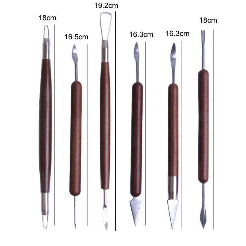 6Piece Pottery Trimming Tools Set For Clay Sculpting And Ceramic Art 3