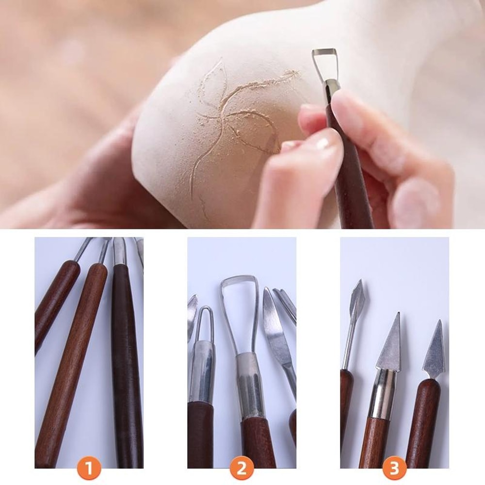 6Piece Pottery Trimming Tools Set For Clay Sculpting And Ceramic Art 4