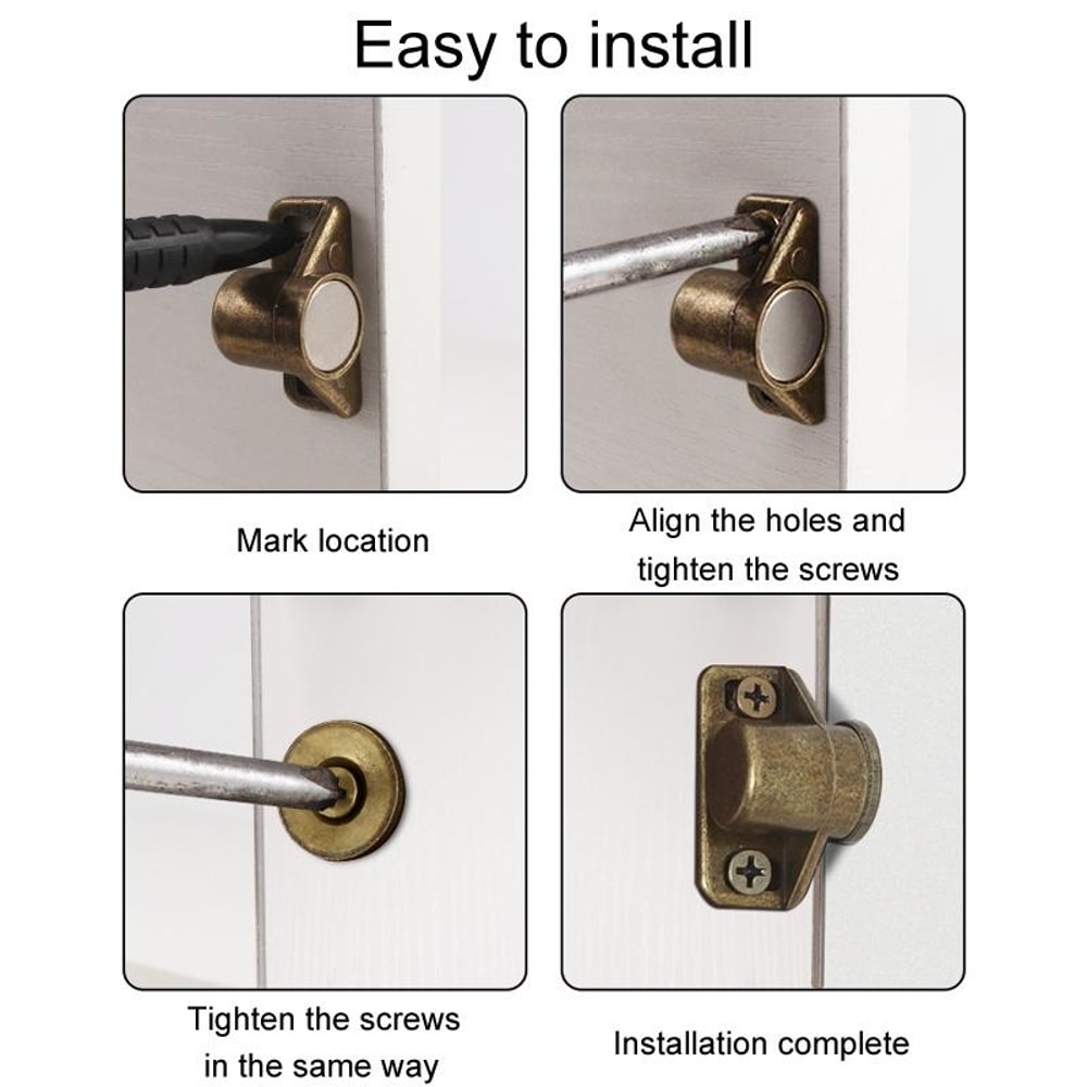 Adjustable Magnetic Cabinet Door Catch Heavy Duty Adhesive Door Latch Stopper 5