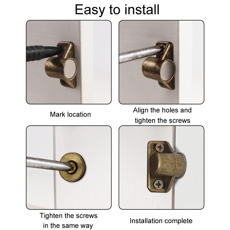 Adjustable Magnetic Cabinet Door Catch Heavy Duty Adhesive Door Latch Stopper 5