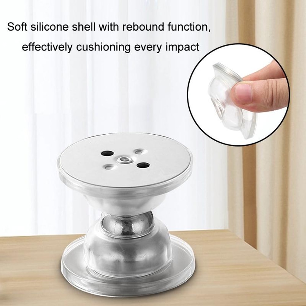 Magnetic Silicone Door Stopper No Drill Silent Anti Collision Floor Door Holder 4