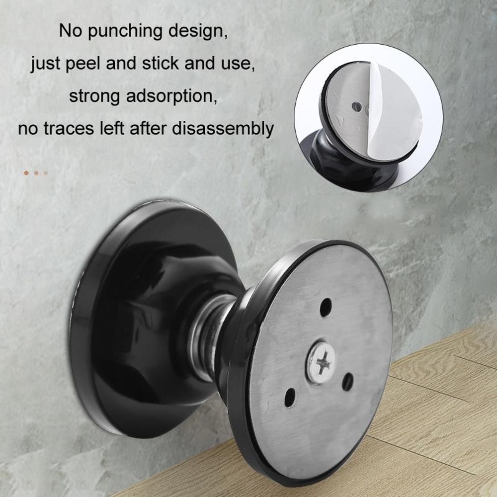 Magnetic Silicone Door Stopper No Drill Silent Anti Collision Floor Door Holder 7