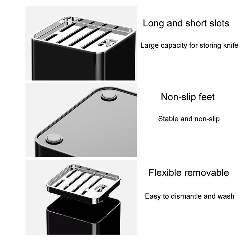Compact Knife Organizer With Drain Tray Countertop Kitchen Knife Holder For Safe Everyday Storage 2