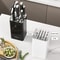 Compact Knife Organizer With Drain Tray Countertop Kitchen Knife Holder For Safe Everyday Storage 1