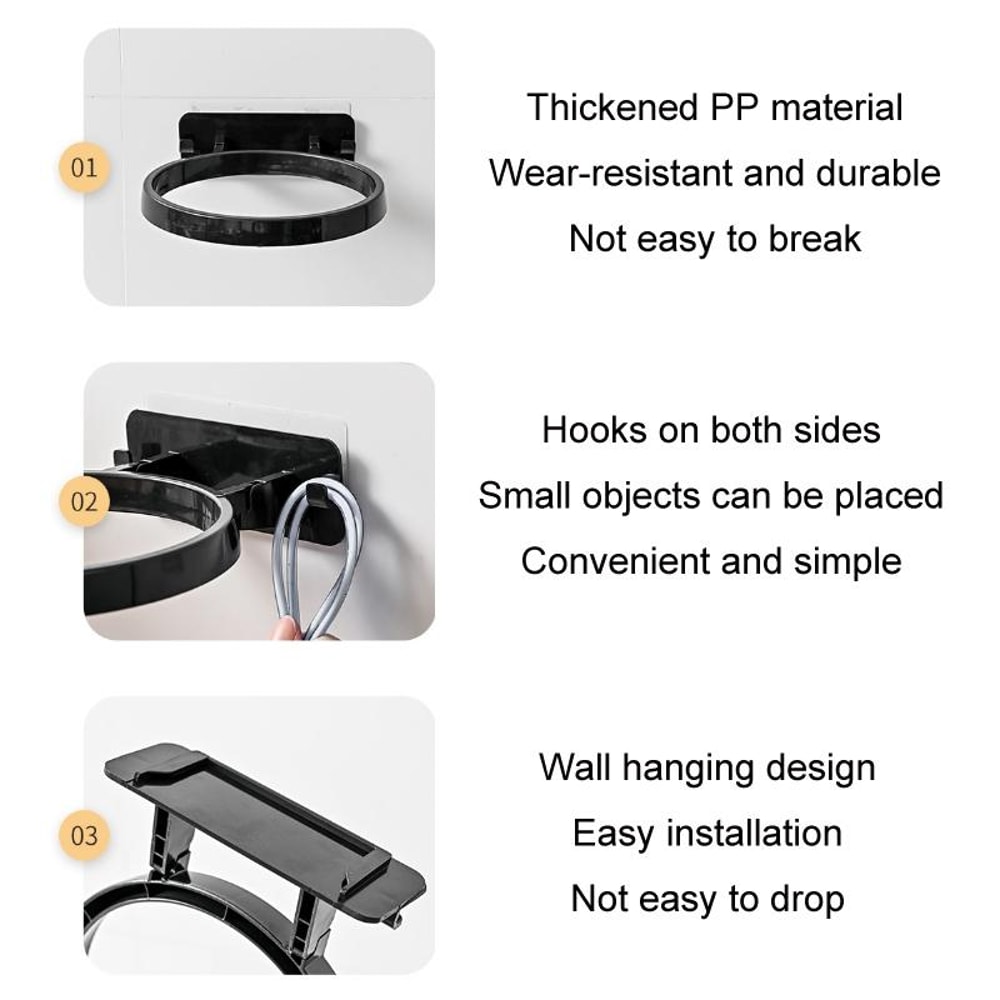 Wall Mounted Basketball Storage Rack Foldable Display Stand No Drill Organizer 3