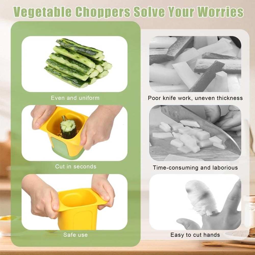 Multi Function Potato Cutter French Fries Cutter With Safe Press Design 7