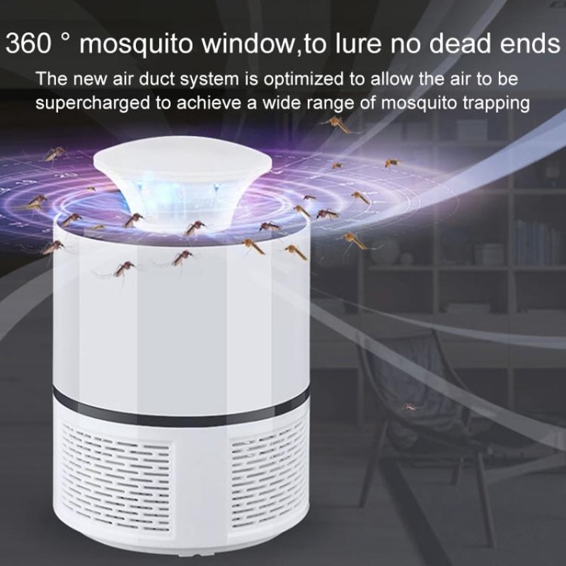 USB Quiet Mosquito Killer Lamp With UV Trap Strong Suction 1