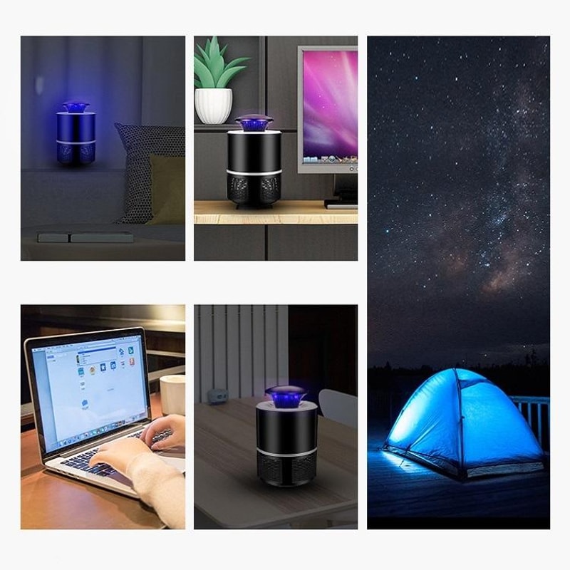 USB Quiet Mosquito Killer Lamp With UV Trap Strong Suction 6