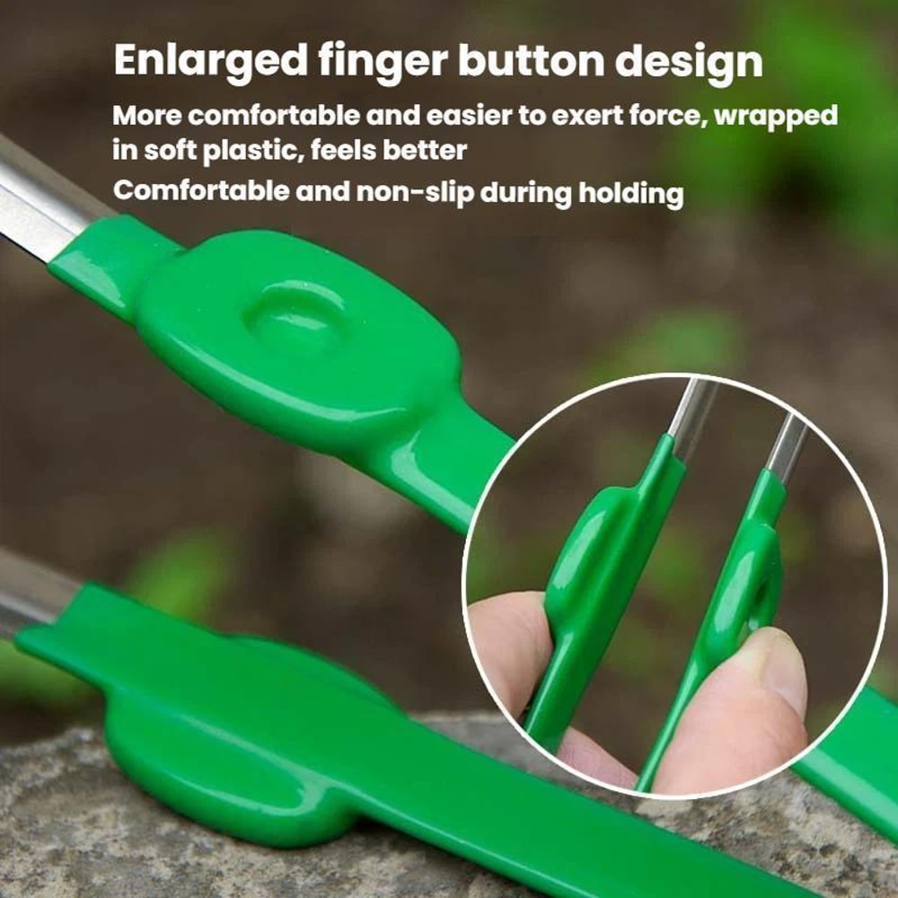 Precision Garden Tweezers Tool For Succulents Weeding Stainless Steel Grip Clip 7