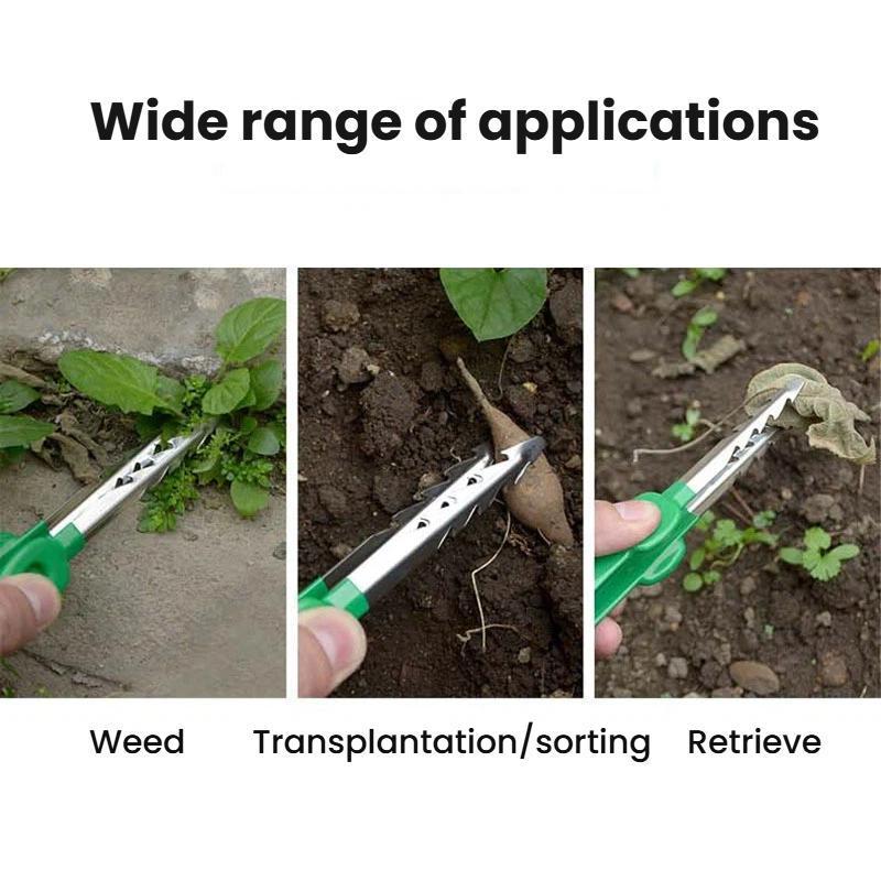 Precision Garden Tweezers Tool For Succulents Weeding Stainless Steel Grip Clip 6