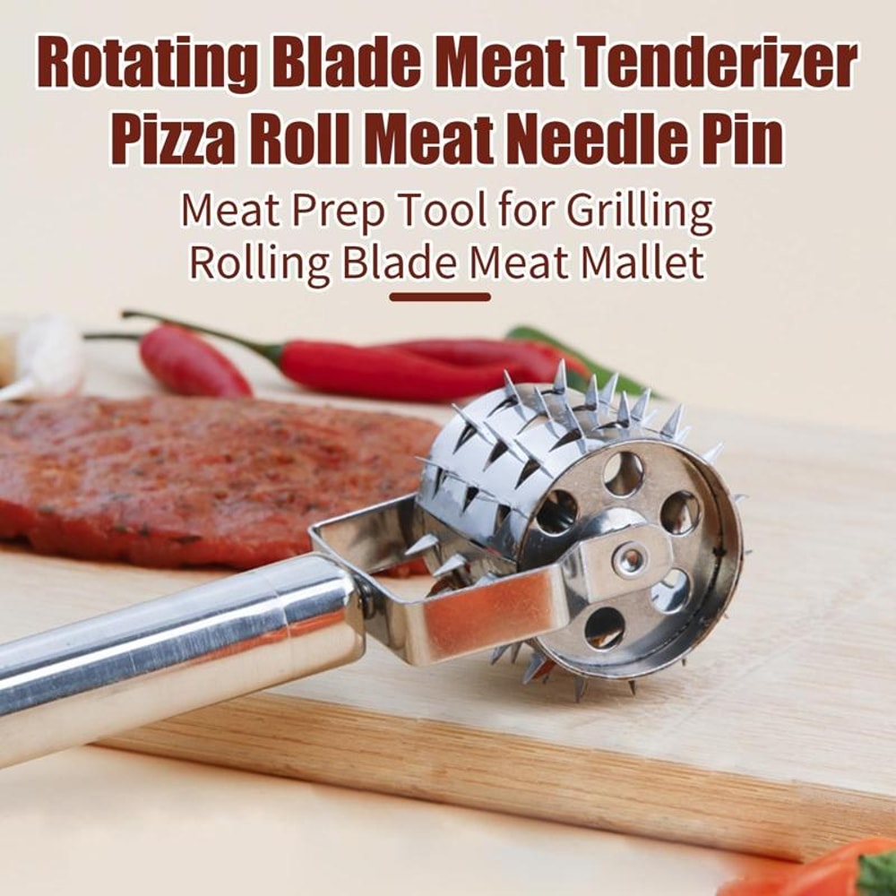 Stainless Steel Meat Tenderizer Roller For Steak Chicken Pork 4