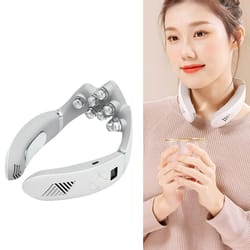 smart ems neck massager with heat & cooling, wireless pulse muscle relaxer