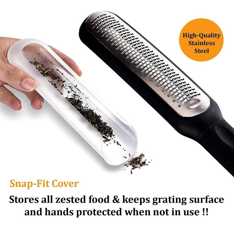 Stainless Steel Ginger Grater With Lid Handheld Garlic And Fruit Scraper 4