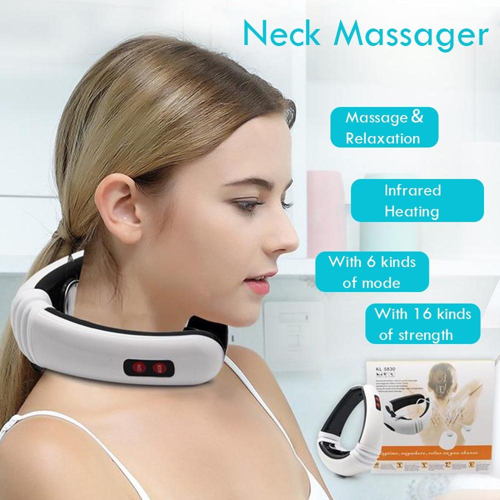 Smart Pulse Neck Massager Electric Cervical Relaxation Device With Heat Therapy 2