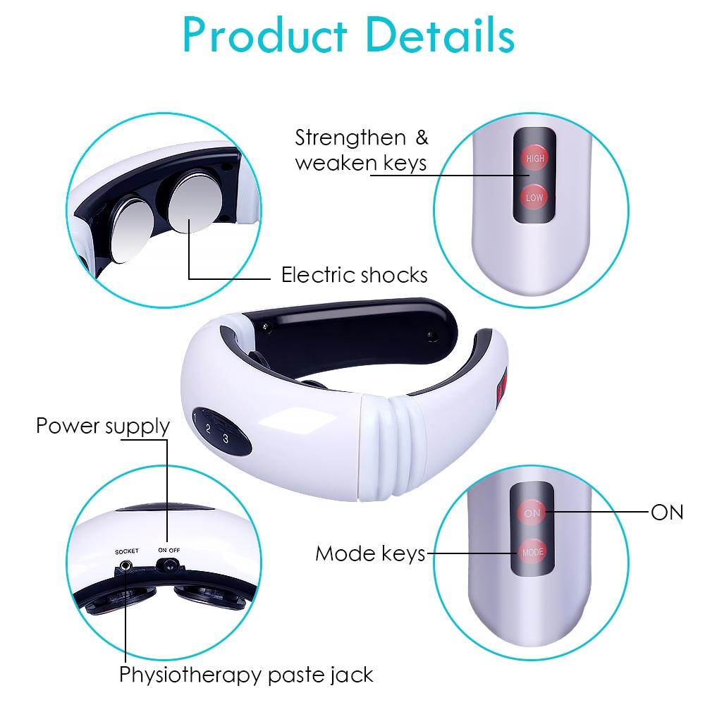 Smart Pulse Neck Massager Electric Cervical Relaxation Device With Heat Therapy 4