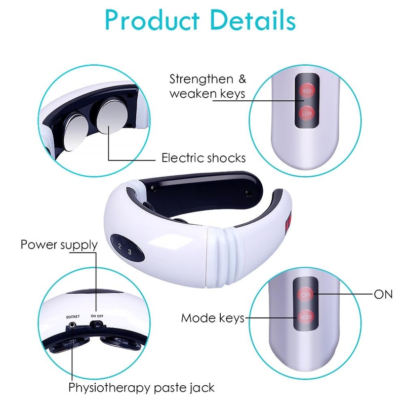 Smart Pulse Neck Massager Electric Cervical Relaxation Device With Heat Therapy 4