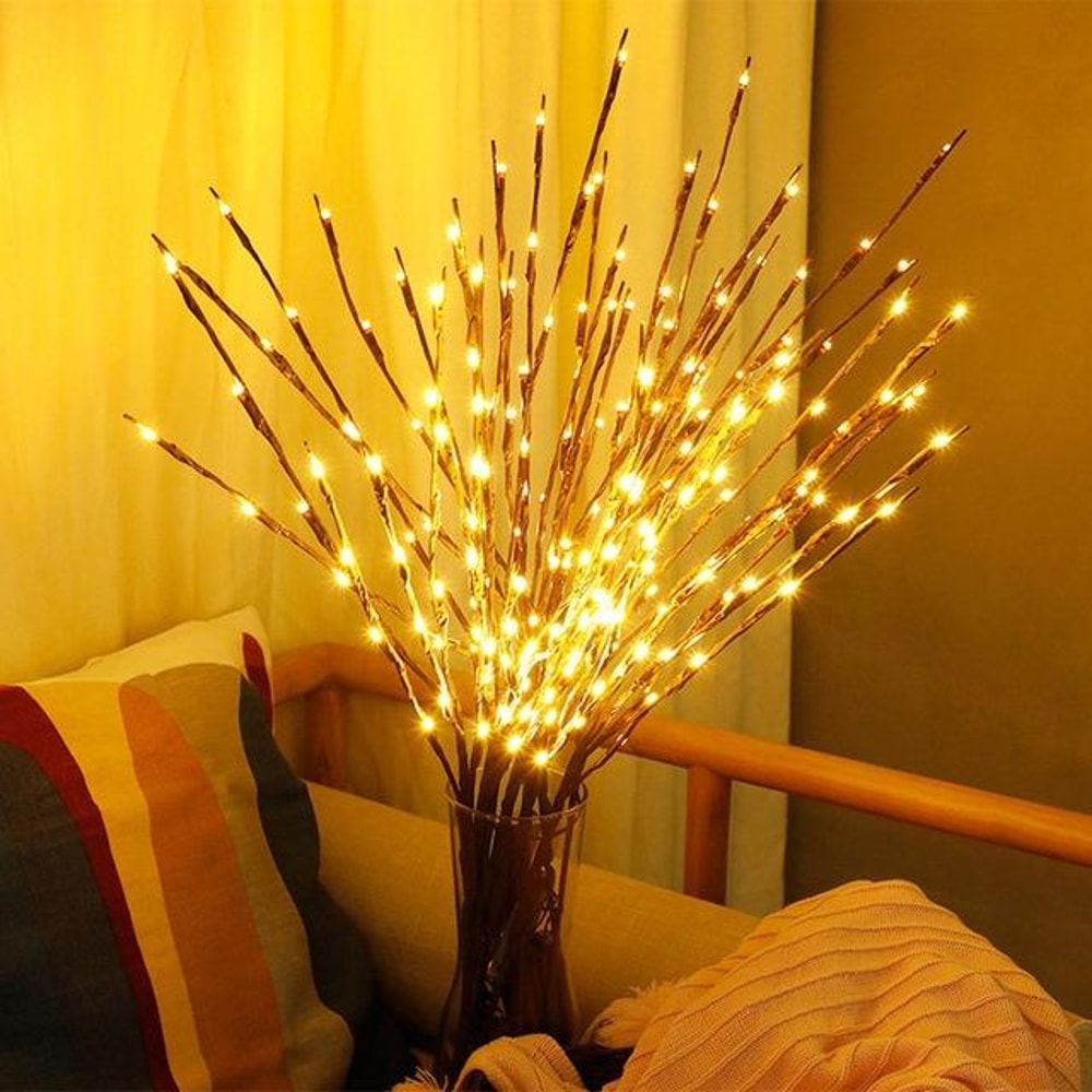 LED Willow Branch Light Decorative Battery Operated Tree Lamp For Home Holiday Decor 6