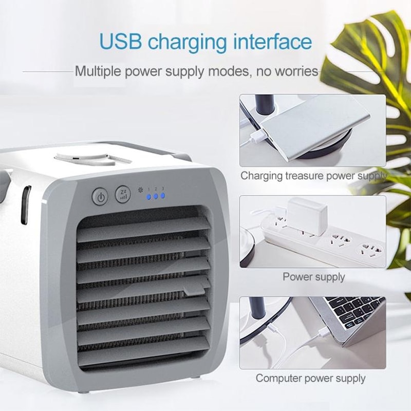 Portable USB Air Cooler Fan Mini Personal Desk Air Conditioner With Water Tank 5