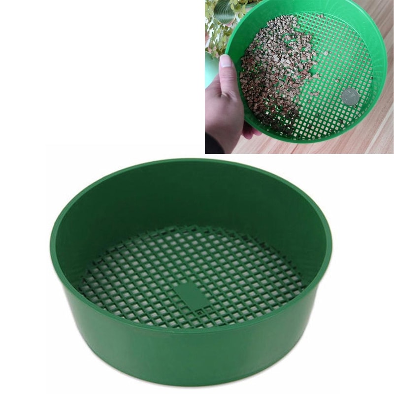 Plastic Mesh Soil Sieve For Gardening Lightweight Garden Soil Sifter With Fine Mesh Screen 0