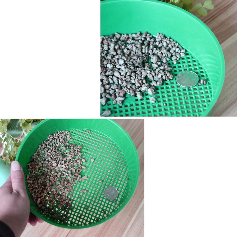 Plastic Mesh Soil Sieve For Gardening Lightweight Garden Soil Sifter With Fine Mesh Screen 1