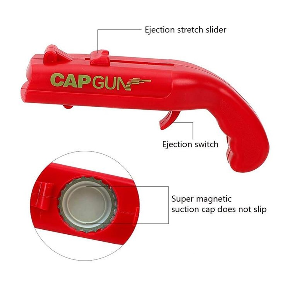 Beer Bottle Opener Gun Cap Launcher Fun Bar Gadget 3