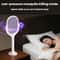 Extendable Electric Mosquito Racket Lamp Rechargeable Stand Zapper 10