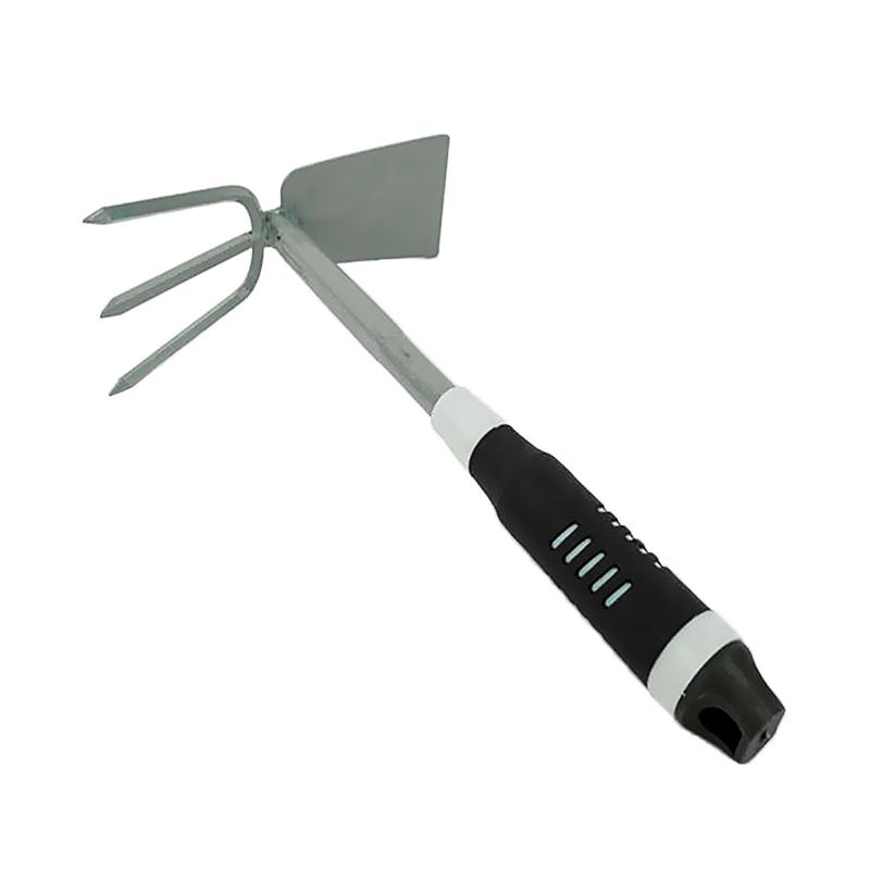 HeavyDuty Garden Hand Cultivator With Hoe Rake Tool NonSlip Rubber Grip 1