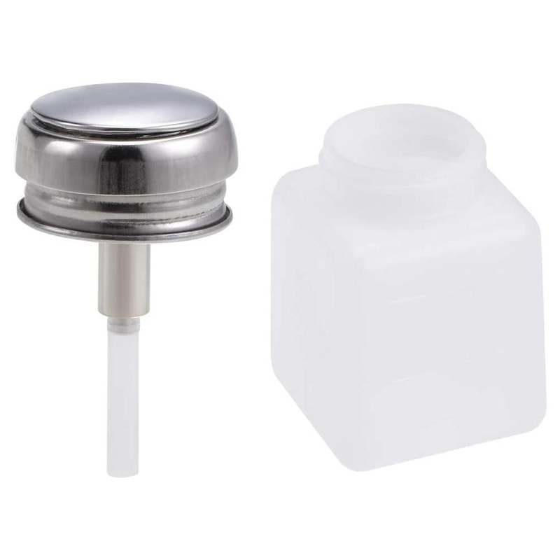 Push Down Alcohol Dispenser Bottle Stainless Steel Precision Pump Container 5