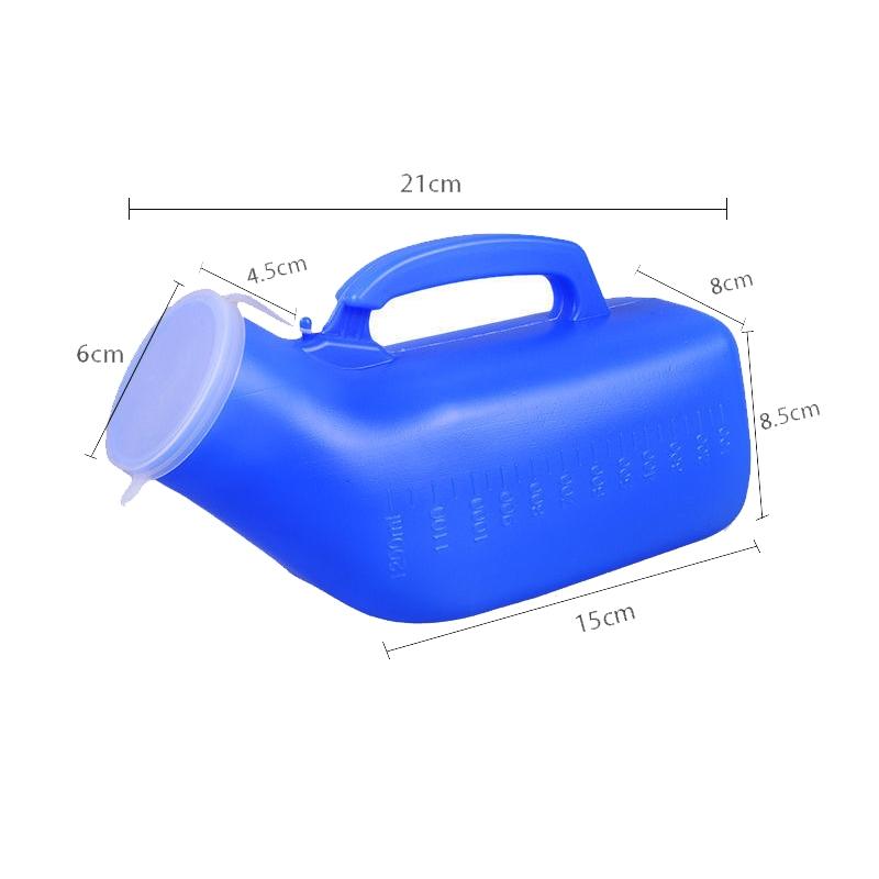 Portable Urinal For Men 1200ml Leakproof Male Urinal Bottle With Handle And Measurement Scale 1