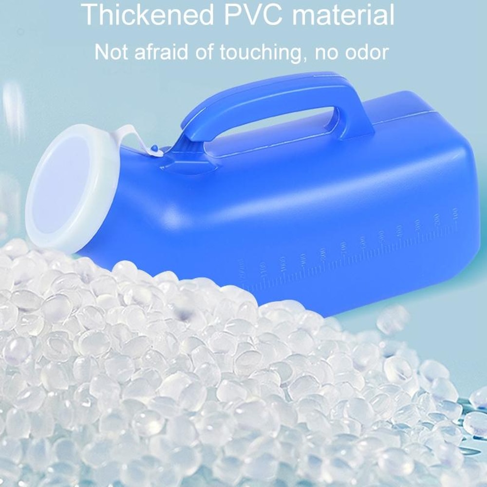 Portable Urinal For Men 1200ml Leakproof Male Urinal Bottle With Handle And Measurement Scale 3