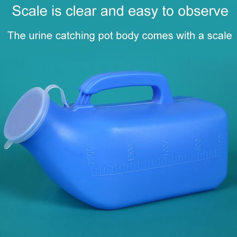 Portable Urinal For Men 1200ml Leakproof Male Urinal Bottle With Handle And Measurement Scale 4