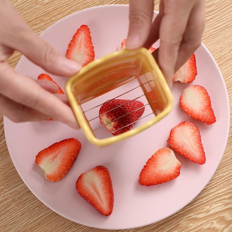 Quick Slice Fruit Slicer Cup For Strawberries Grapes And Bananas 3