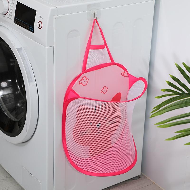 Foldable Wall Mounted Laundry Basket Breathable Hanging Dirty Clothes Organizer 5
