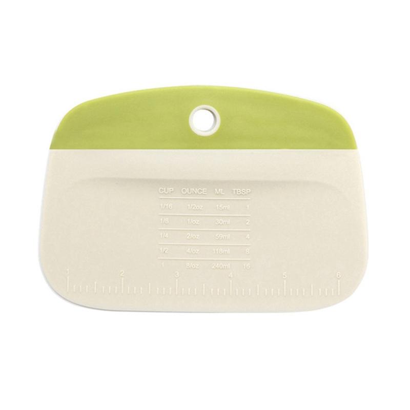 MultiFunction Dough Scraper Cutter With Measurement Scale FoodSafe Plastic Bench Scraper 7