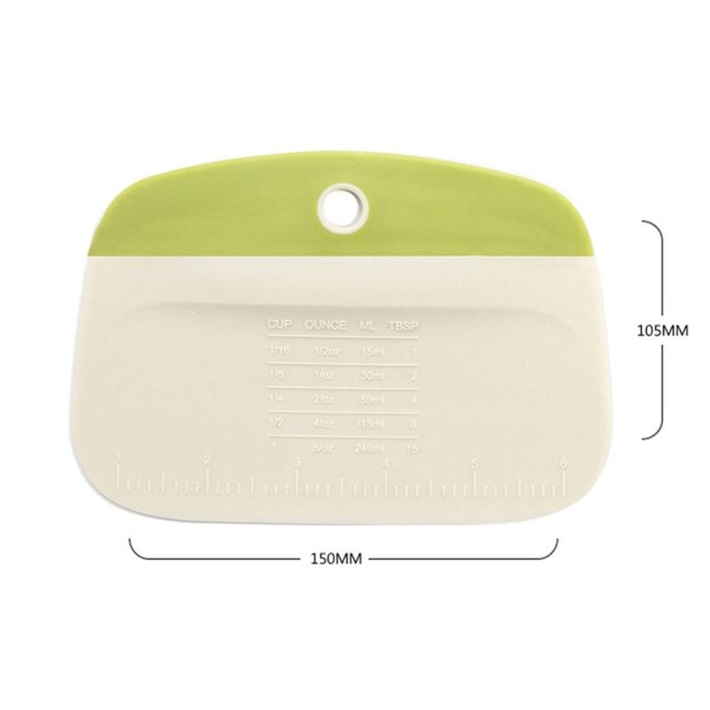 MultiFunction Dough Scraper Cutter With Measurement Scale FoodSafe Plastic Bench Scraper 3