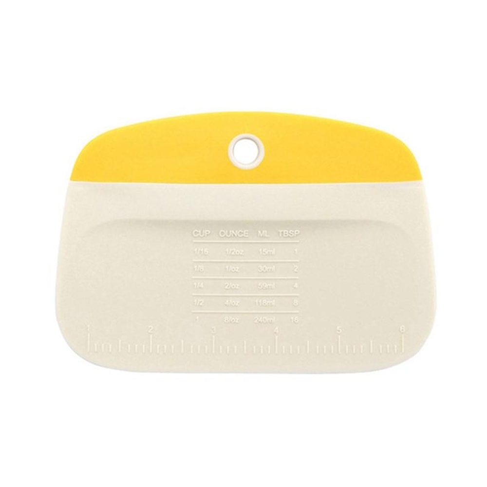 MultiFunction Dough Scraper Cutter With Measurement Scale FoodSafe Plastic Bench Scraper 8