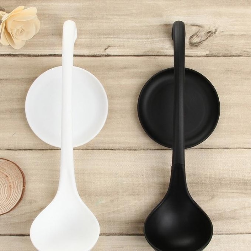 Self Standing Ladle Spoon With Drip Tray Heat Resistant Kitchen Serving Spoon 2