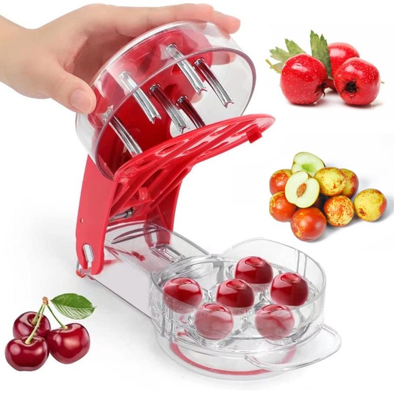 Stainless Steel Cherry Pitter Tool With Lock For Fast Clean Fruit Prep 5