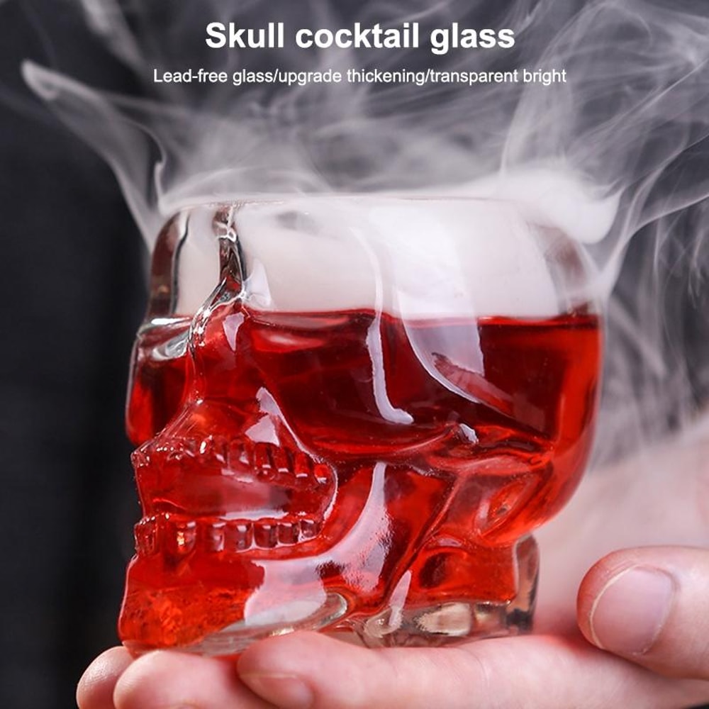 Crystal Skull Shot Glass Set Unique Skull Design Vodka Whiskey Glass 4