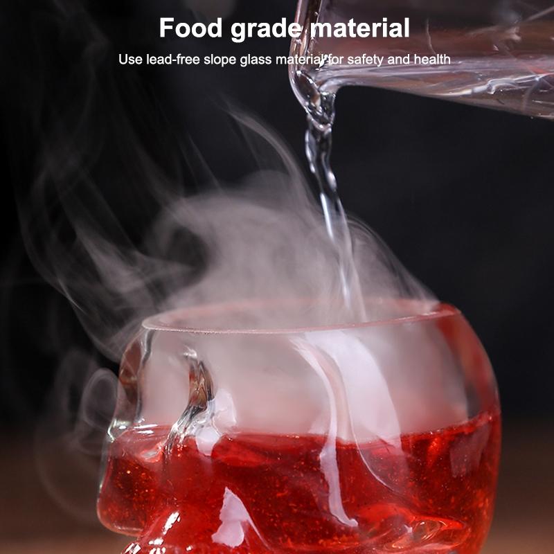 Crystal Skull Shot Glass Set Unique Skull Design Vodka Whiskey Glass 2