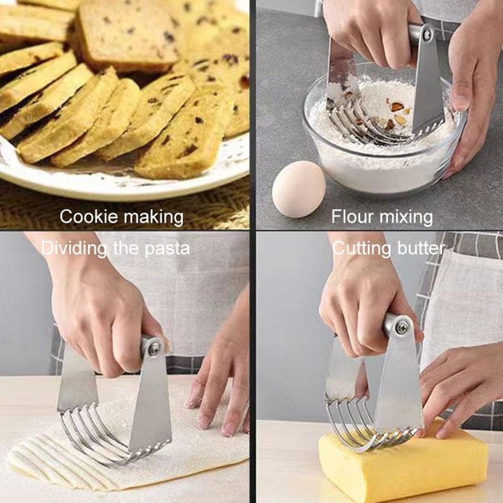 5Blade Stainless Steel Dough Cutter Pastry Blender For Baking 8