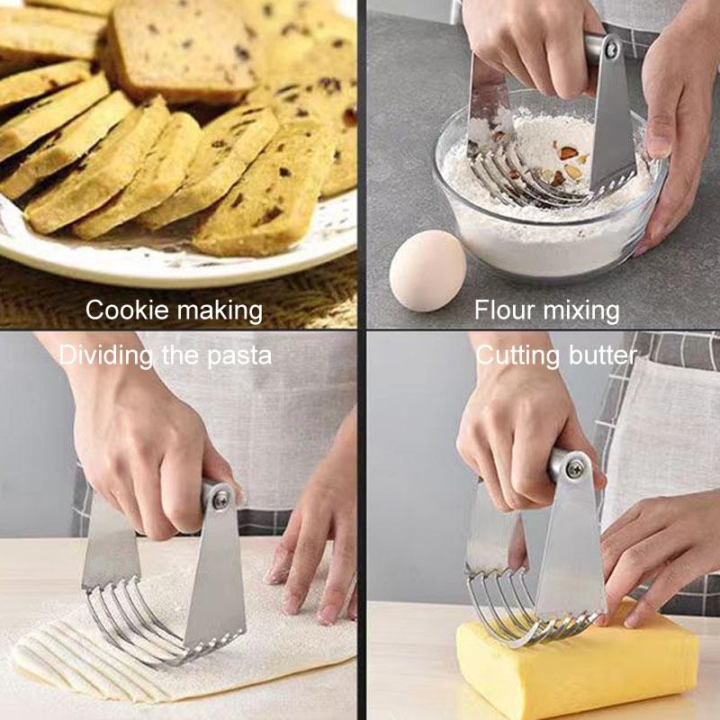 5Blade Stainless Steel Dough Cutter Pastry Blender For Baking 8