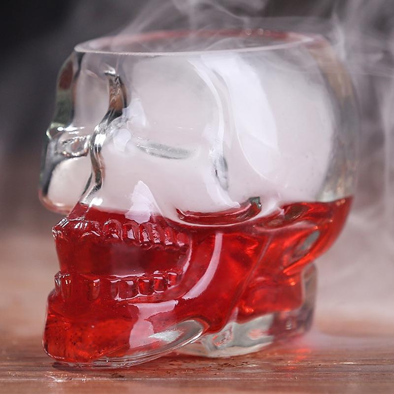 Crystal Skull Shot Glass Set Unique Skull Design Vodka Whiskey Glass