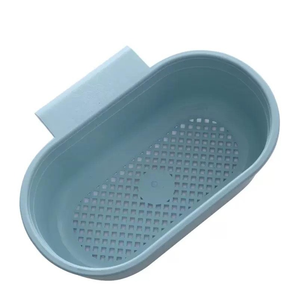 Quick-Drain Kitchen Sink Sponge Holder Basket for Soap, Brushes and Sink Storage