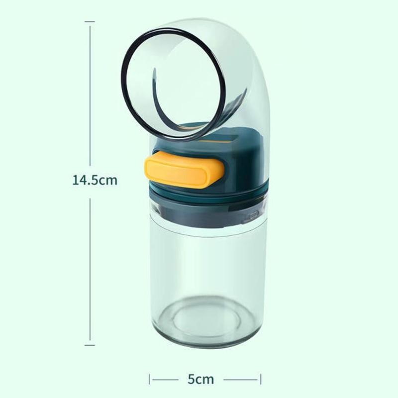 Blue Press Type Salt Control Dispenser Bottle For Kitchen Seasoning 6