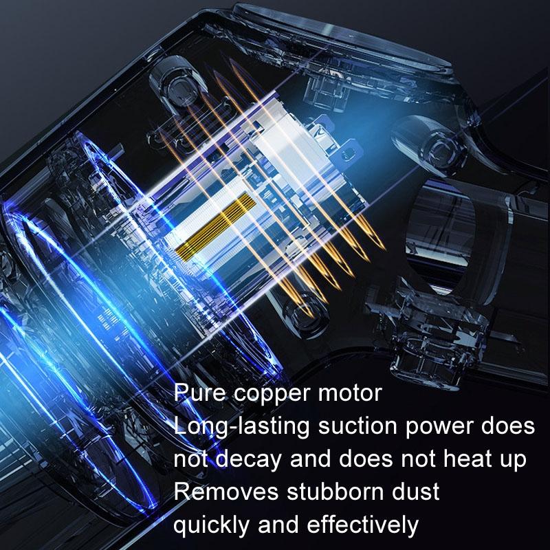 Wireless Charging Mini Car Vacuum Cleaner High Power Wet Dry Portable 4 In 1 Cleaner 6