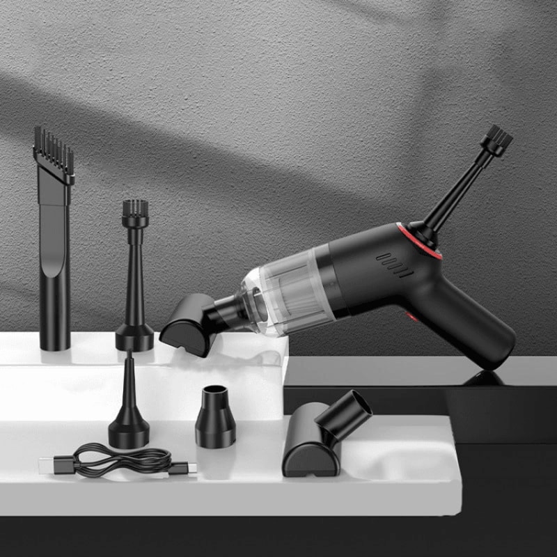 Wireless Charging Mini Car Vacuum Cleaner High Power Wet Dry Portable 4 In 1 Cleaner 11